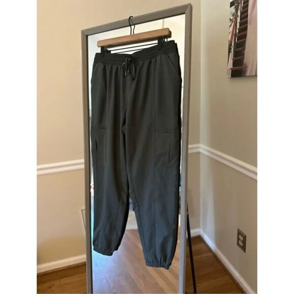 Kenzies High‎ Rise Soft Suede Jersey Slim Joggers Size Large - Picture 2 of 5